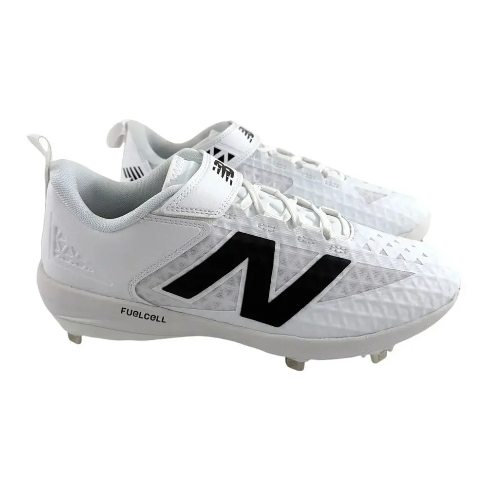 New Balance Unisex White Black FuelCell 4040 v8 Cleat Shoes Size M's 10.5/W's 12